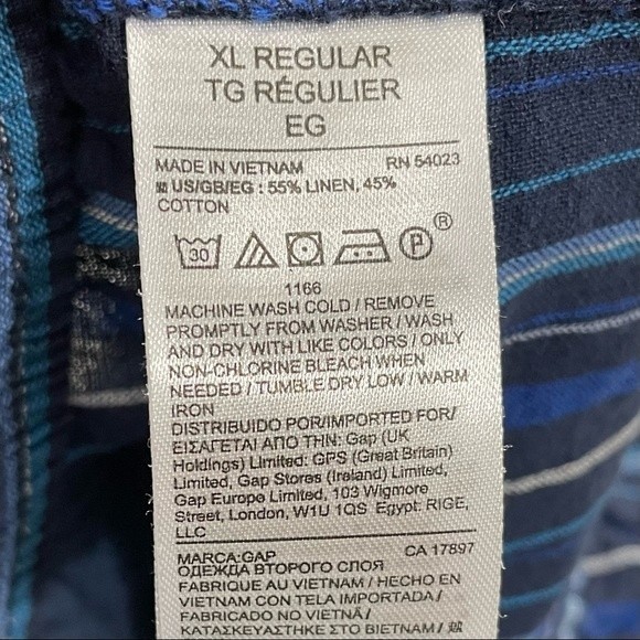The gap Blue on blue striped drawstring shorts - Picture 5 of 6